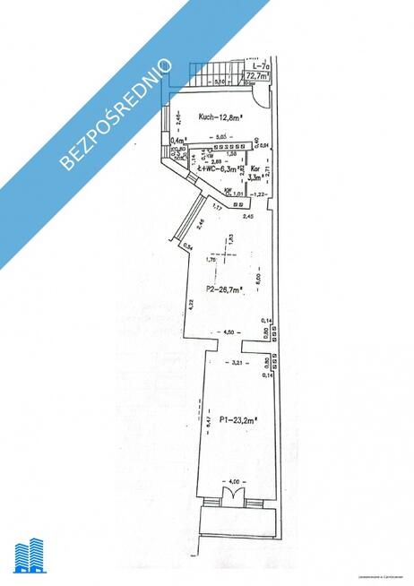 Sprzedam bezpośrednio Mieszkanie Wilda Wierzbięcice 2 pokoje 72,7 m2