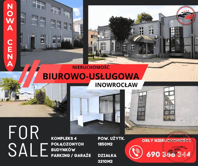 Nieruchomość biurowo-usługowa w sercu Inowrocławia.