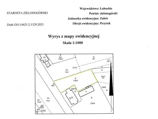 Działka budowlana na sprzedaż Przytok, 814 m2