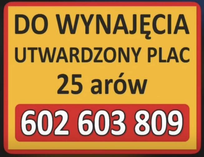Plac utwardzony do wynajęcia