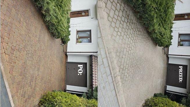 Czyszczenie kostki brukowej oraz tarasów drewnianych