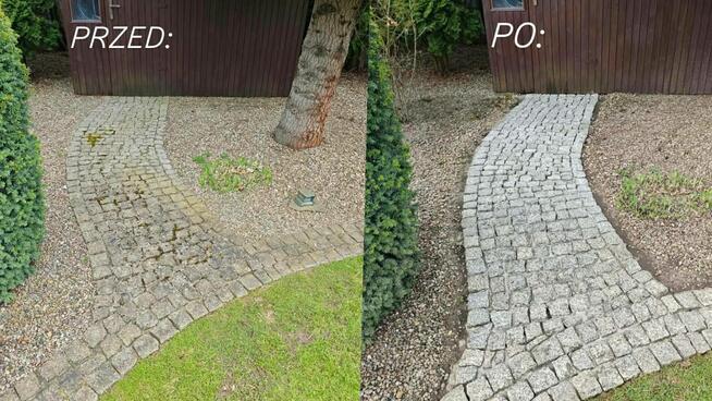 Czyszczenie kostki brukowej oraz powierzchni drewnianych