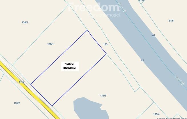 Działka o pow. 4642m2 w Stobcu gmina Stegna