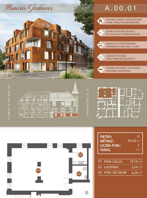 Piekny/lokal usługowy z duszą/duże osiedle/Browary Wrocławskie