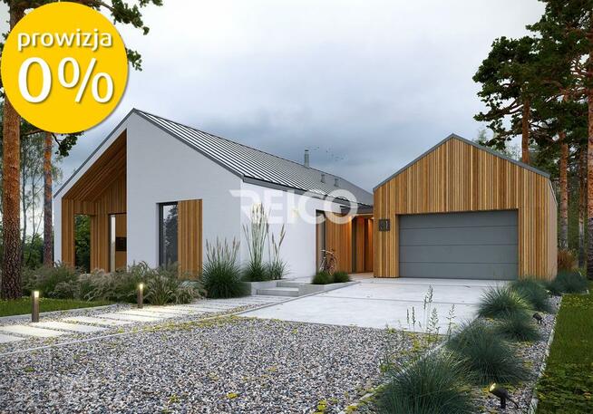 NOWOCZESNY, WYSOKI SALON, GARAŻ 29m2 duża działka