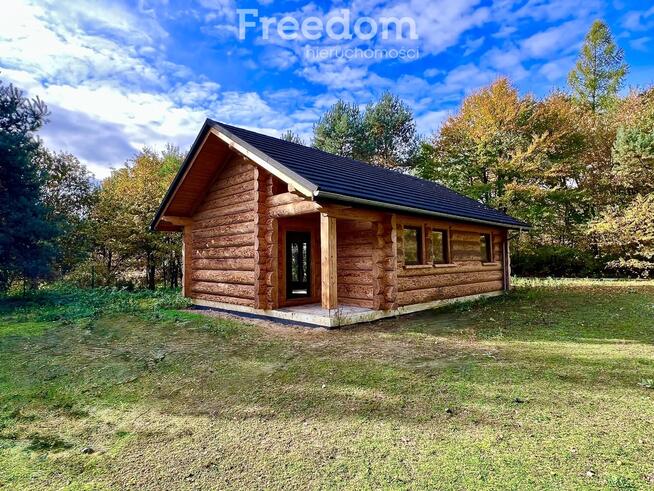 Wyjątkowy drewniany dom w leśnej okolicy