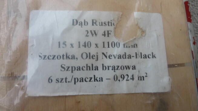 Deski podłogowe, panele Dąb Rustykalny grubość 15mm.Jedna pac