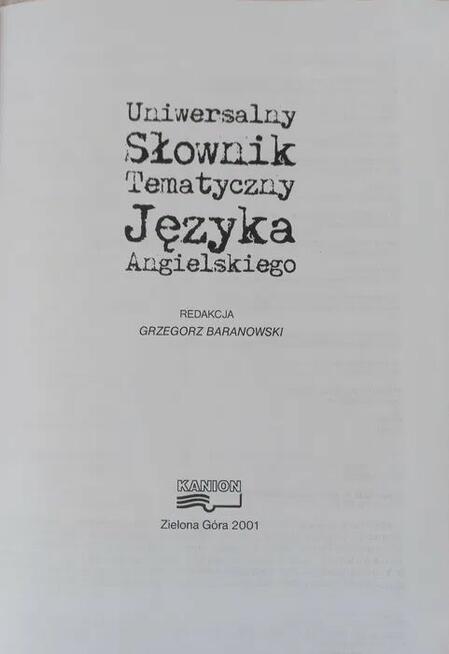 *** słownik tematyczny języka angielskiego 1084 stron, tward