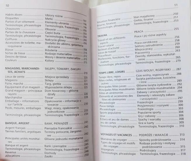 FRANCUSKO polski słownik TEMATYCZNY do nauki