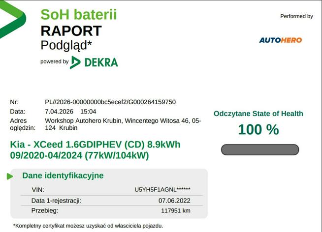 Kia XCeed PHEV full LED navi klima auto kamera i czujniki parkowania