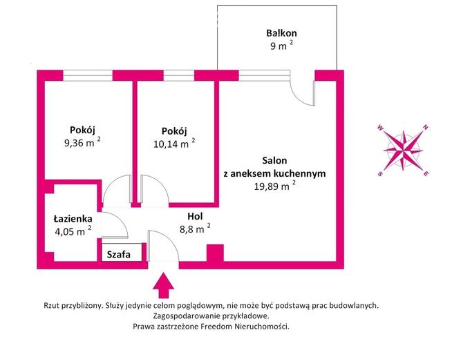 3-pokoje z dużym balkonem, podwójnym m. postojowym