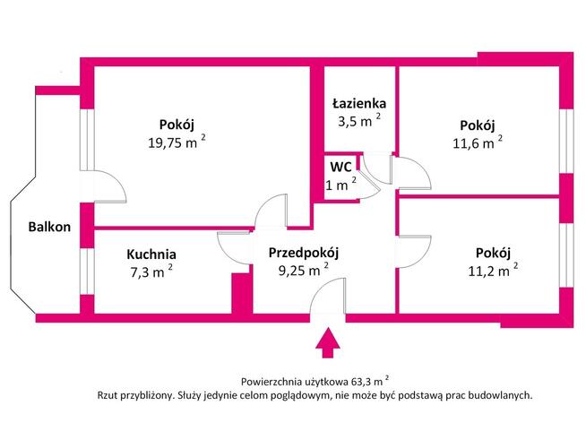 3 pokojowe mieszkanie w Ełku do wprowadzenia