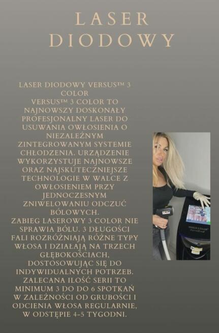 Wynajem lasera medycznego Versus 3 Color + przeszkolony prac