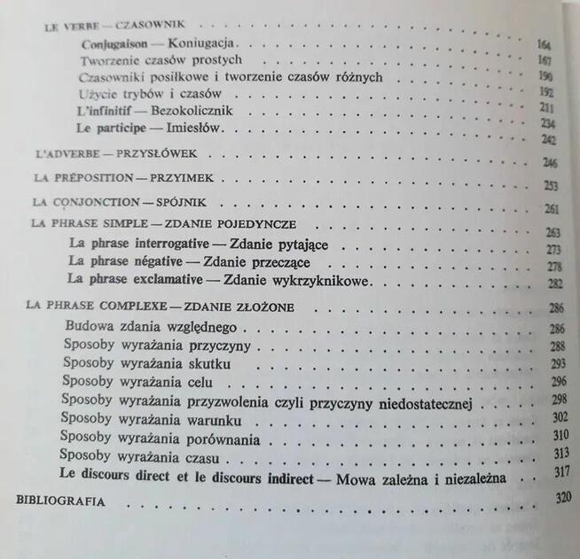 gramatyka jeżyka FRANCUSKIEGO z dawnych lat