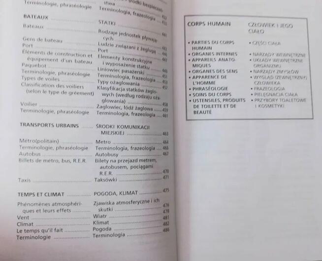 FRANCUSKO polski słownik TEMATYCZNY do nauki