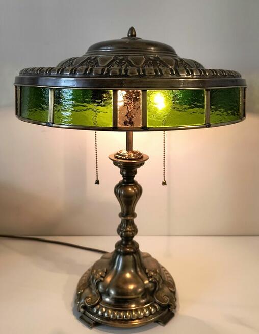 Stara lampa szkło witraż