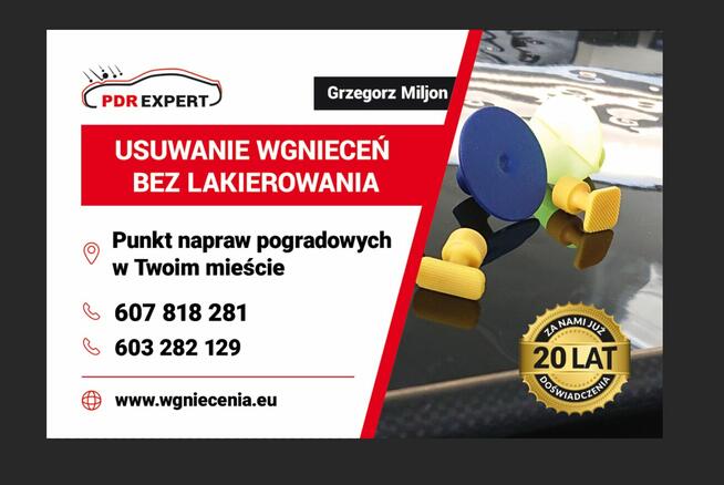 Usuwanie wgniecen po gradzie