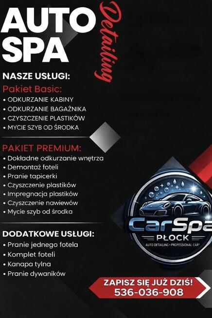 Pranie tapicerki/Kompleksowe sprzątanie aut