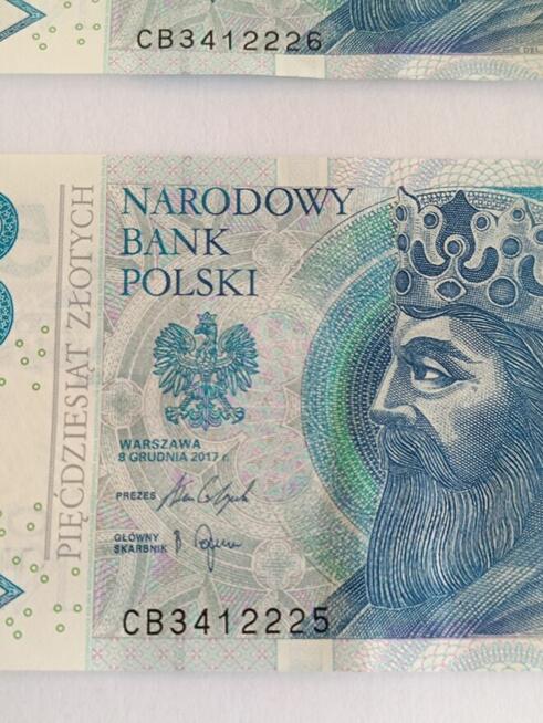 Banknoty 50 zł z 2017 ( ciekawa seria