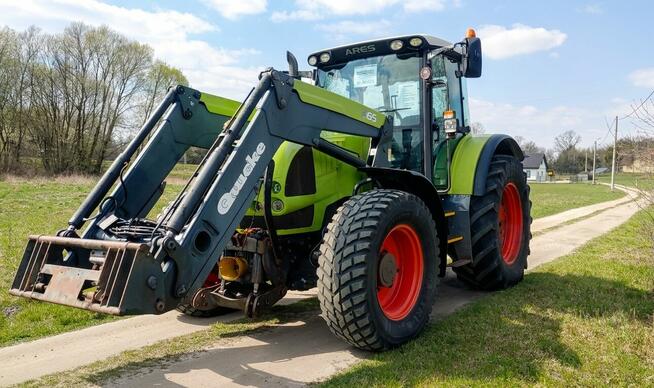 Ciągnik rolniczy Claas Ares 697 ATZ + ładowacz Quicke Q65 +