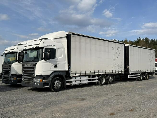 Scania R410 bez EGR Zabudowy Wecon 120m Dach Podnoszony  Zestaw Tandem 120m Firana Ład. 14265kg+1250