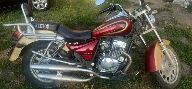Motocylk 150cc chopper, wektor