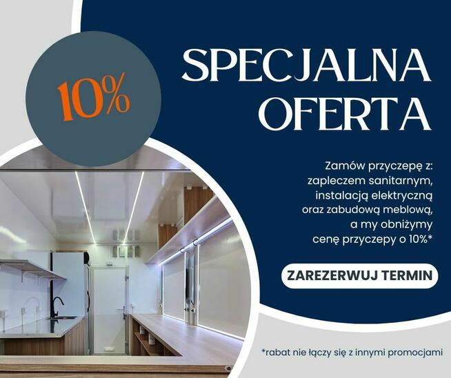 przyczepa handlowa z wyposażeniem