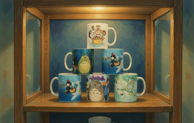 Zestaw prezentowy Studio Ghibli 5 kubkow Totoro manga anime
