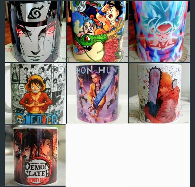 Zestaw prezentowy dla fana manga anime 7 kubkow Dragon Slaye