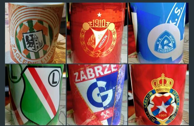 Zestaw prezentowy dla kibica Ekstraklasa 6 kubków dla niego
