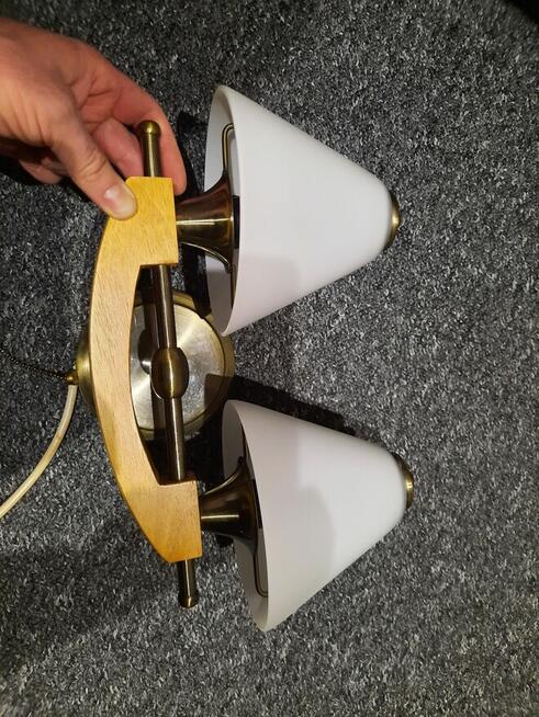Lampa, kinkiet podwójny PRL