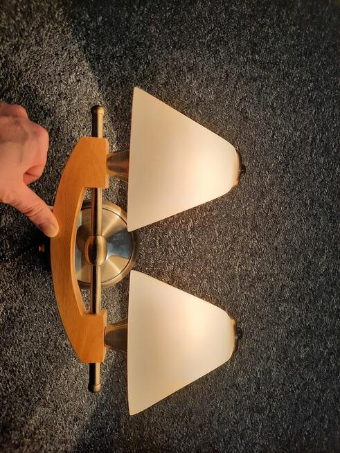 Lampa, kinkiet podwójny PRL