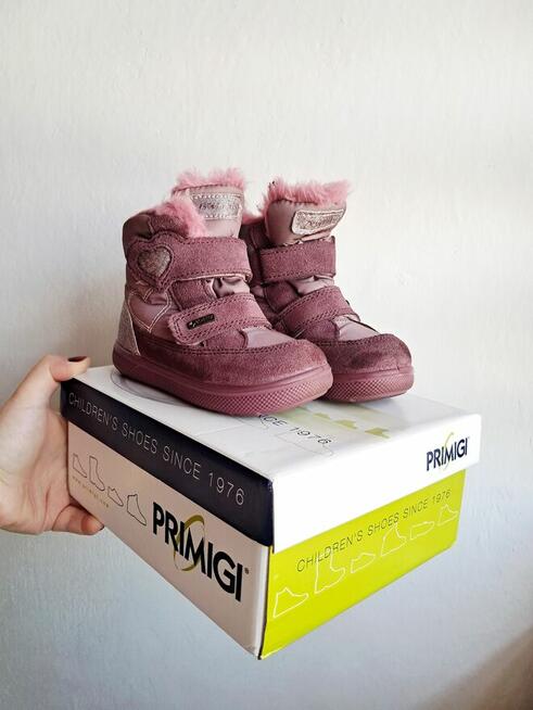 Buty zimowe na rzepy dla dziewczynki