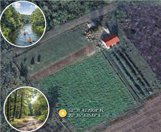 HIT! Działki przy lesie blisko rzeki – tylko 40 km od Warsza
