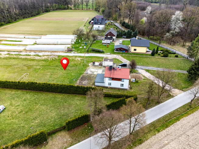 Działka 1037 m2 Jarząbkowice gm. Pawłowice - media, udział w