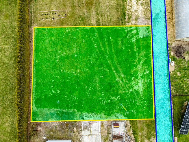 Działka 1037 m2 Jarząbkowice gm. Pawłowice - media, udział w