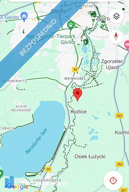 Działka budowlana uzbrojona blisko granicy Koźlice gm . Zgorzelec