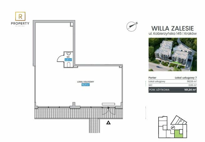 Lokal | 101,24m2 | Miejsce postojowe w garażu