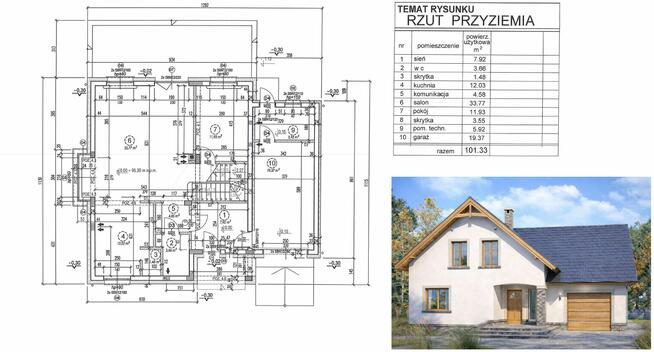 REZERWACJA - Działka budowlana (MPZP) + projekt + pozwolenie
