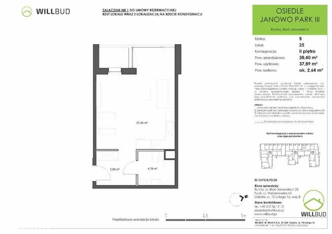 Kawalerka 36,32m2 Rumia Janowo | OJP3/B/P2/25