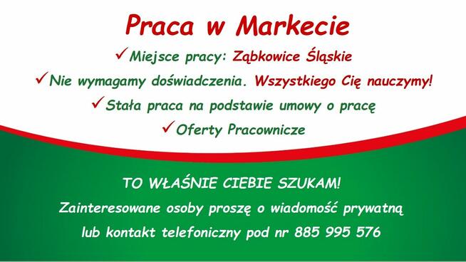 Praca w Markecie Dino w Ząbkowicach Śląskich