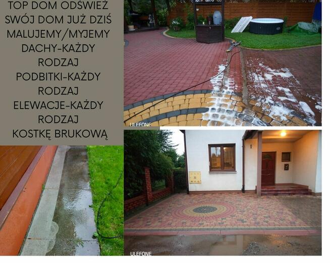 Malowanie elewacji, dachów, podbitki, remont kominów