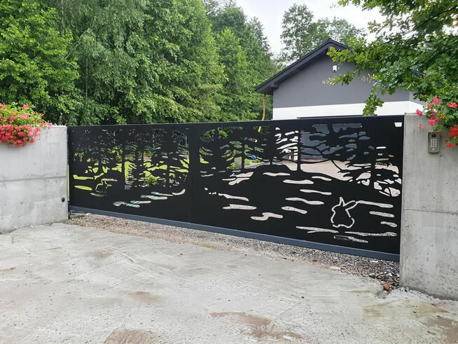 brama przesuwna - brama skrzydłowa , ogrodzenie ,furtka CNC