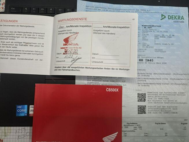 Honda CB 500 x ABS 2022 KAT A2 TransportRaty Największy Wybór 3 X KUFER Książka