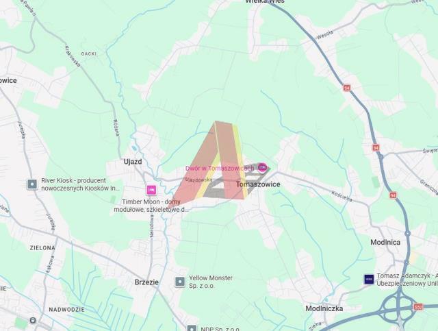 Działka budowlana Tomaszowice gm. Wielka Wieś, Wiejska