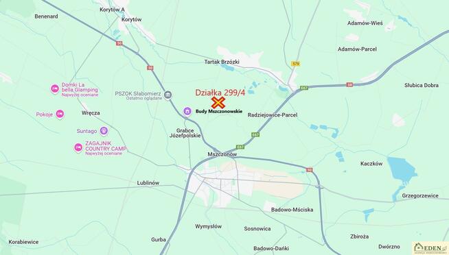 Działka budowlana Budy Mszczonowskie gm. Radziejowice