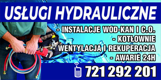 Hydraulik - Awarie 24h - Instalacje Wod.-Kan i C.O.