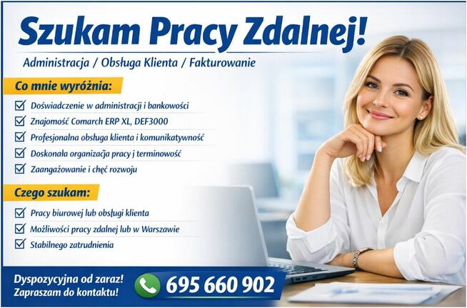 Szukam pracy biurowej / administracyjnej / obsługa klient