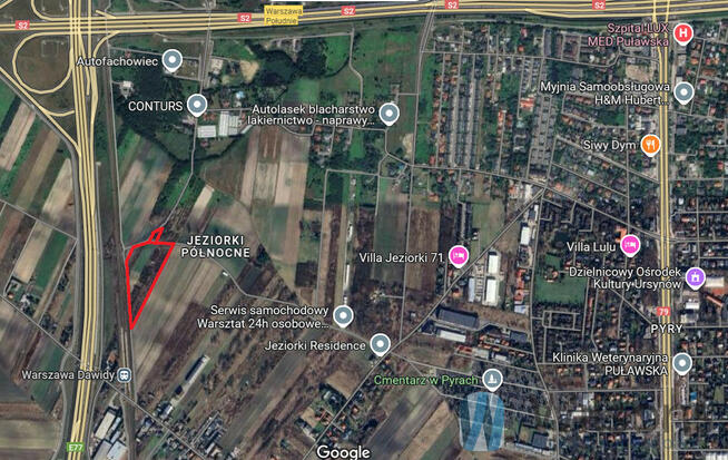 Działka usługowa Warszawa gm. Ursynów Ursynów, Sporna