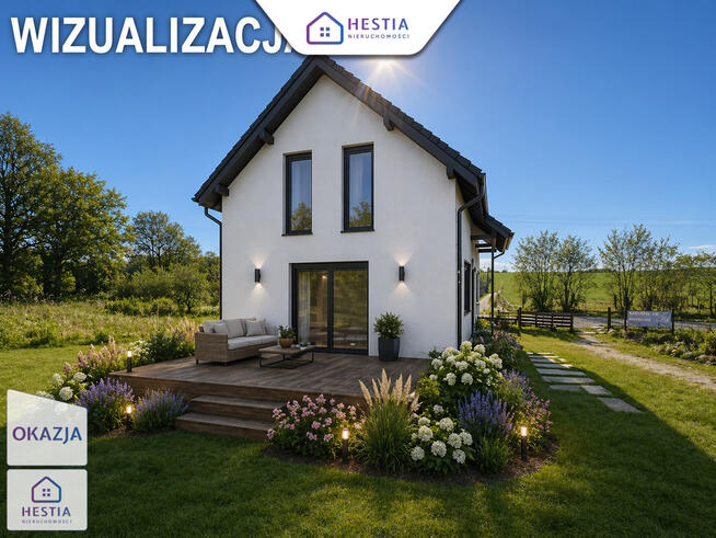 Nowy dom 140 m², działka 3200 m², Sierpowo